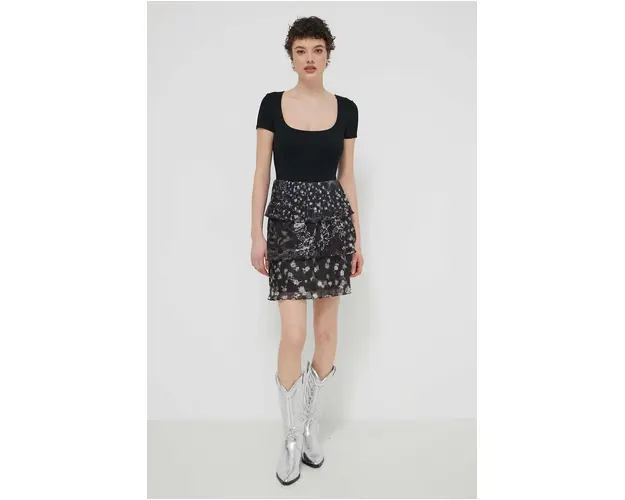 Desigual rochie SAN FRANCISCO culoarea negru, mini, evazati, 24SWVK23