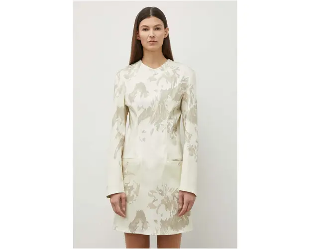 Remain rochie culoarea bej, mini, evazati