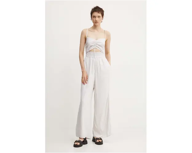 Hollister Co. salopeta culoarea bej, cu decolteu in v