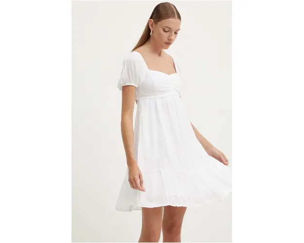 Hollister Co. rochie culoarea alb, mini, evazati