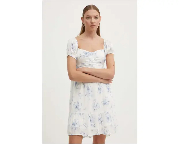 Hollister Co. rochie culoarea bej, mini, evazati
