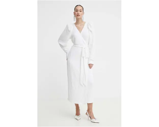 Rotate rochie de mireasa culoarea bej, midi, evazati, 112160857