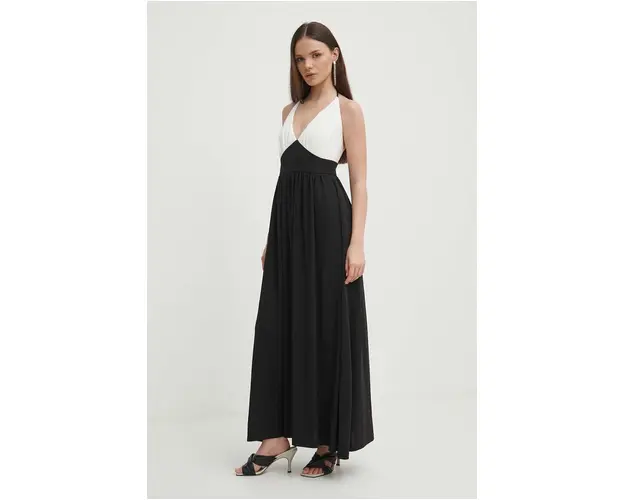 Artigli rochie culoarea negru, maxi, mulata, AA38227
