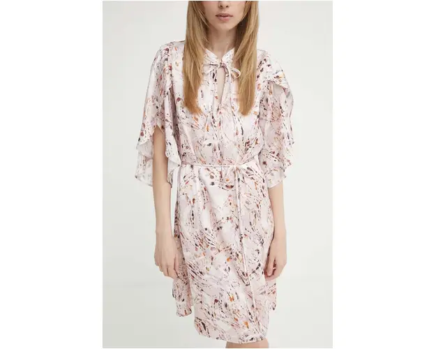 Bruuns Bazaar rochie PellitoryBBParez dress culoarea roz, mini, oversize, BBW3985