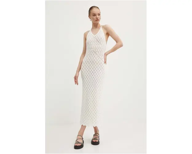 Superdry rochie culoarea bej, maxi, mulata, W8011736A-8ML