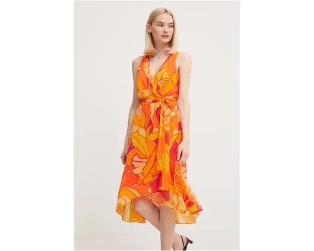Joseph Ribkoff rochie culoarea portocaliu, mini, evazati, 242015