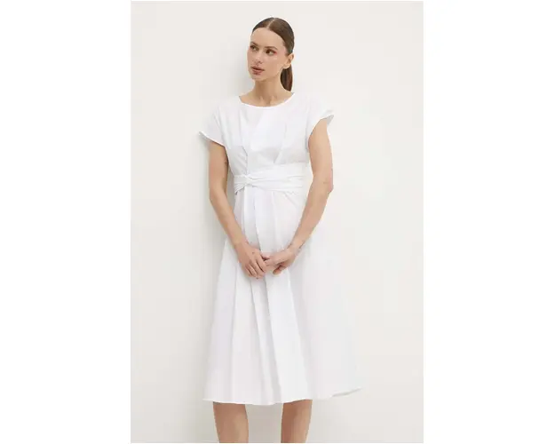 Artigli rochie culoarea alb, mini, evazati, AA38366