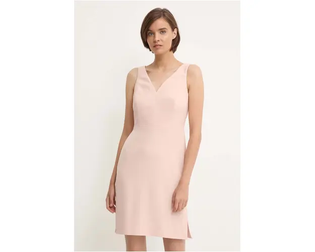 Sandro Ferrone rochie culoarea bej, mini, mulata, SFS21XBDNEWYORK