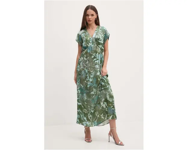 Sandro Ferrone rochie culoarea verde, maxi, evazati, SFS32XBDMORISIA
