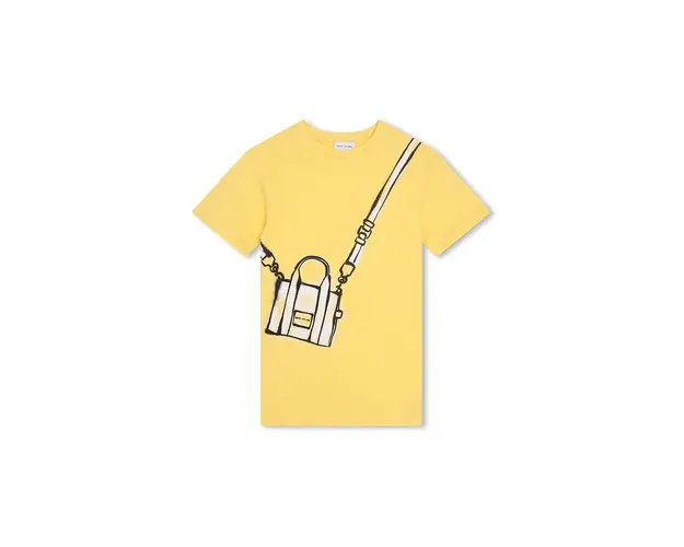 Marc Jacobs rochie din bumbac pentru copii culoarea auriu, mini, drept