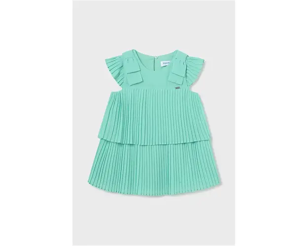 Mayoral rochie din bumbac pentru bebelusi culoarea verde, mini, evazati