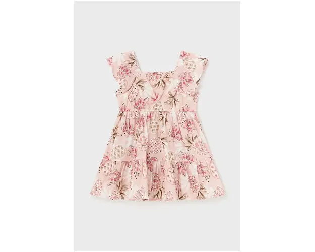Mayoral rochie din bumbac pentru bebelusi culoarea roz, mini, evazati