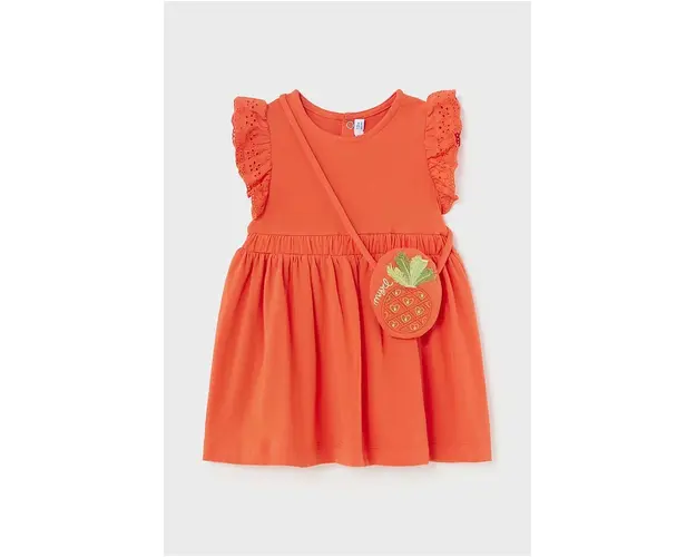 Mayoral rochie bebe culoarea portocaliu, mini, evazati