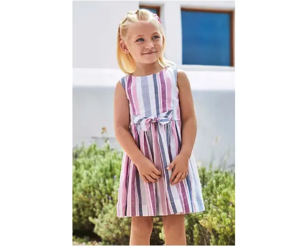 Mayoral rochie cu amestec de in pentru copii culoarea violet, mini, evazati