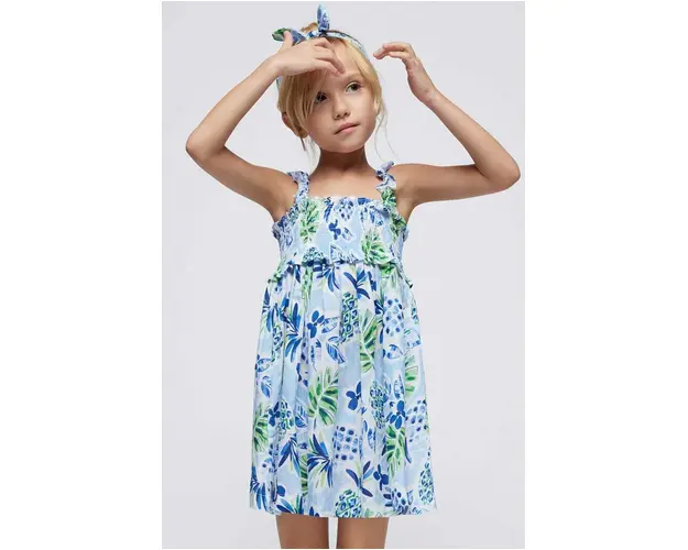 Mayoral rochie din bumbac pentru copii mini, evazati