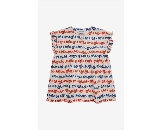 Bobo Choses rochie din bumbac pentru copii culoarea rosu, mini, evazati