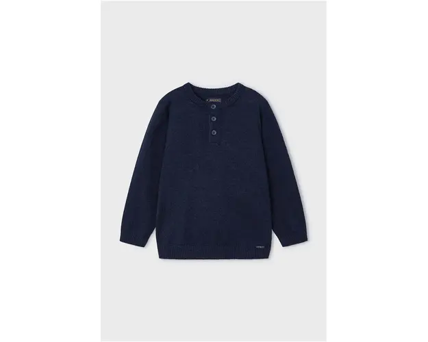 Mayoral pulover cu amestec de in pentru copii culoarea albastru marin, light