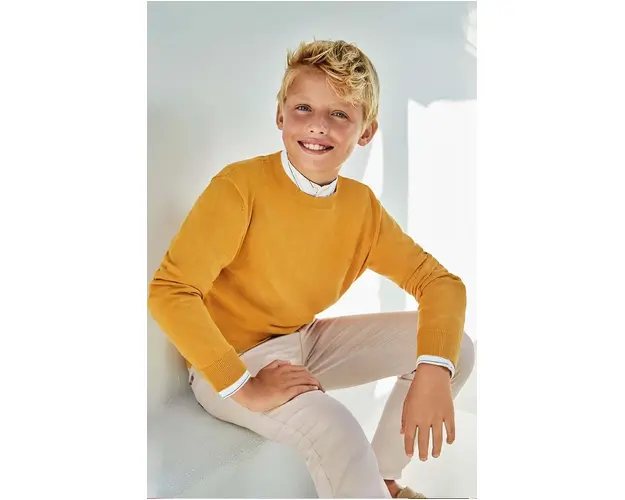 Mayoral pulover de bumbac pentru copii culoarea galben, light