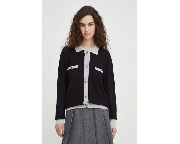 Bruuns Bazaar pulover femei, culoarea negru, light