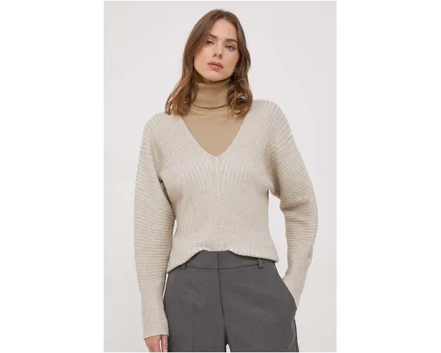 Dkny pulover femei, culoarea bej