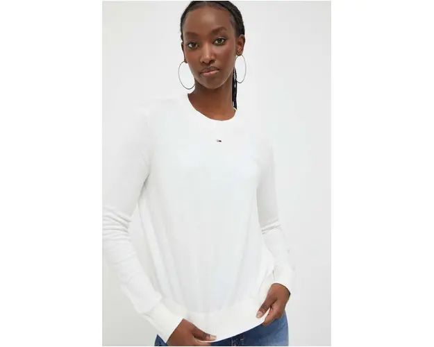 Tommy Jeans pulover femei, culoarea bej, light DW0DW17254