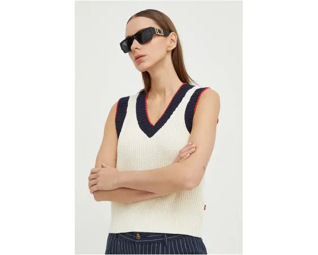 Levi's vesta din amestec de lana culoarea galben