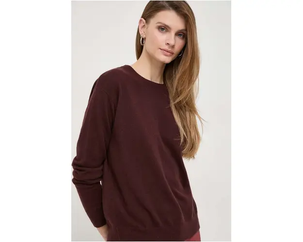 Max Mara Leisure pulover de lana femei, culoarea maro, light 2416360000000