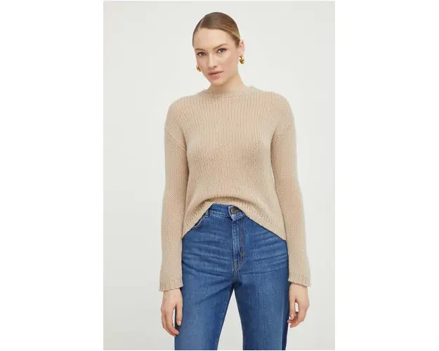 Weekend Max Mara pulover de lana femei, culoarea bej 2415360000000