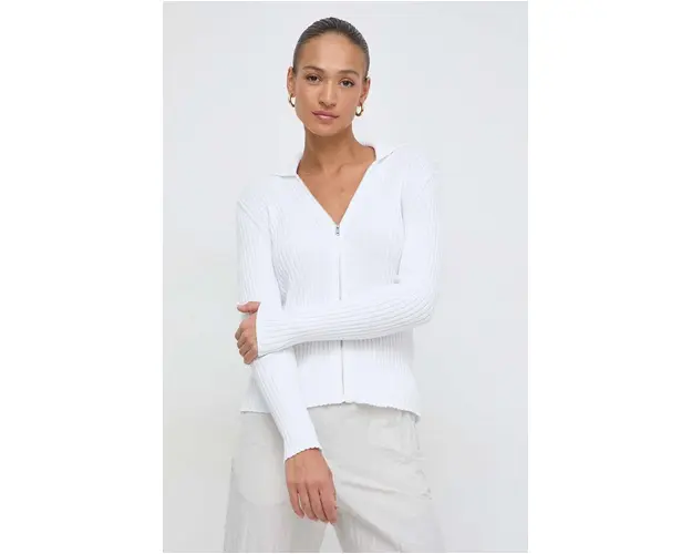 Max Mara Leisure cardigan femei, culoarea alb, light 2416340000000