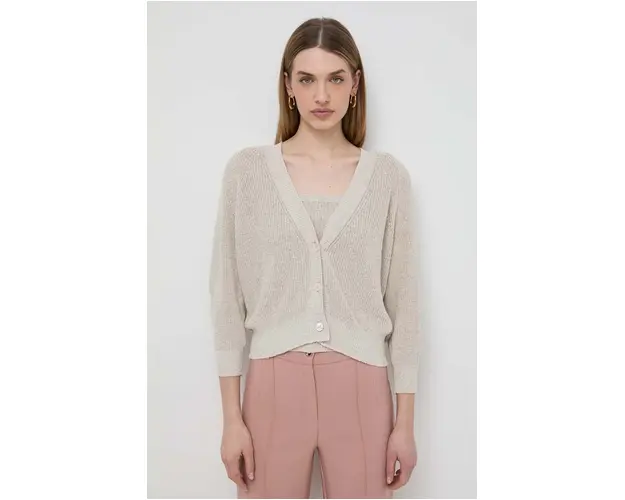 Max Mara Leisure cardigan si top culoarea bej, light 2416380000000
