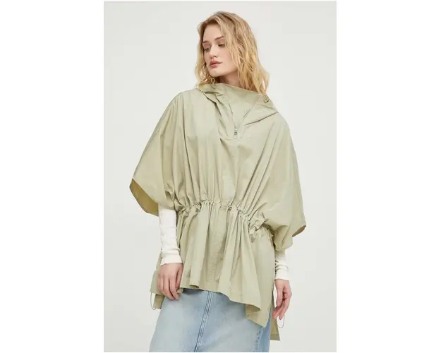 Marc O'Polo geaca femei, culoarea verde, de tranzitie, oversize