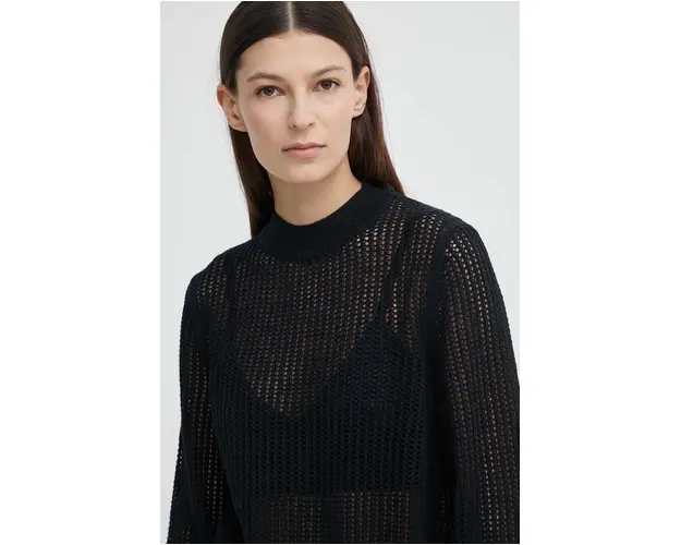 Marc O'Polo pulover din amestec de in culoarea negru, 403501060385