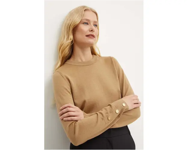 MICHAEL Michael Kors pulover de lana femei, culoarea bej, light