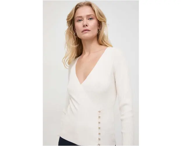 Morgan pulover femei, culoarea bej, light