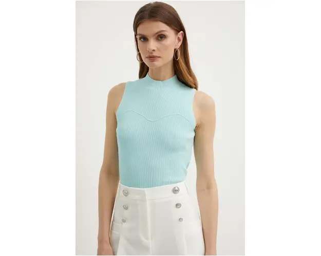 Morgan top MAGON femei, culoarea turcoaz, MAGON