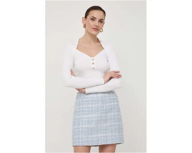 Morgan pulover femei, culoarea alb, light