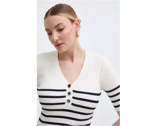 Morgan pulover MORGA femei, culoarea bej, light, MORGA