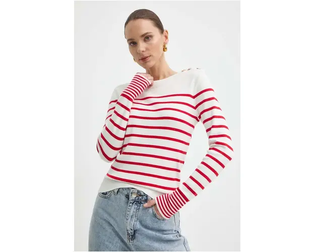 Morgan pulover MTERA femei, culoarea bej, light, MTERA