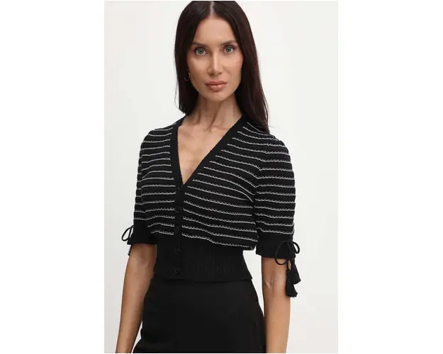 MAX&Co. cardigan cu amestec de in culoarea negru, light, 2416341013200