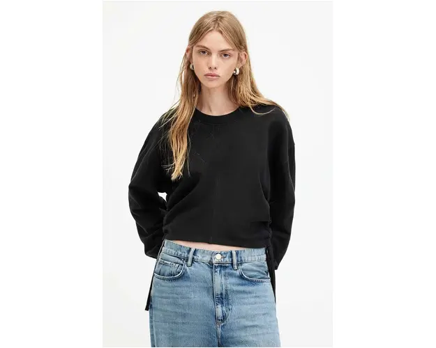 AllSaints hanorac de bumbac MIRA culoarea negru, neted