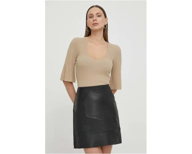 By Malene Birger pulover femei, culoarea bej, light