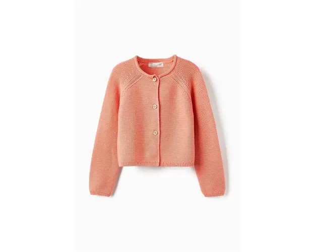 zippy cardigan din bumbac pentru copii culoarea portocaliu, light