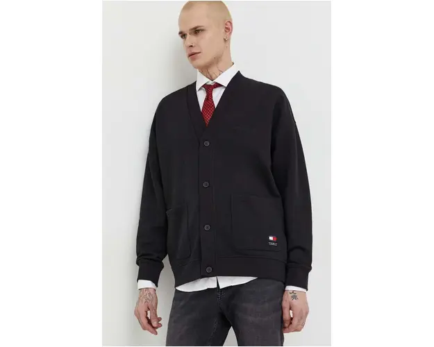 Tommy Jeans bluza culoarea negru, uni DM0DM18391