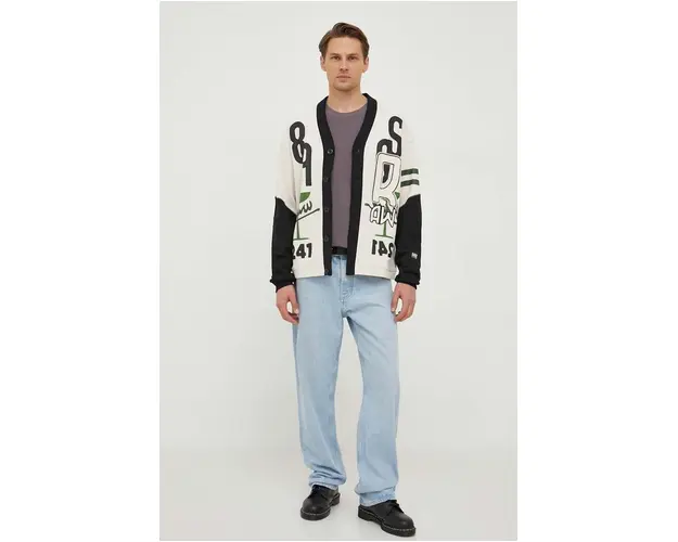 G-Star Raw hanorac de bumbac barbati, culoarea bej, modelator