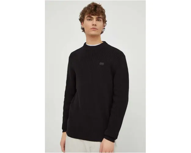 G-Star Raw pulover de bumbac culoarea negru