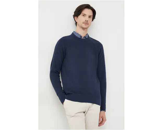 Michael Kors pulover de bumbac culoarea albastru marin, light