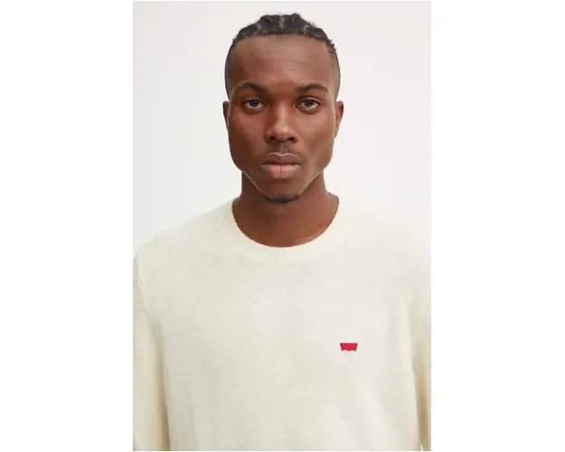 Levi's pulover de lana barbati, culoarea negru, light