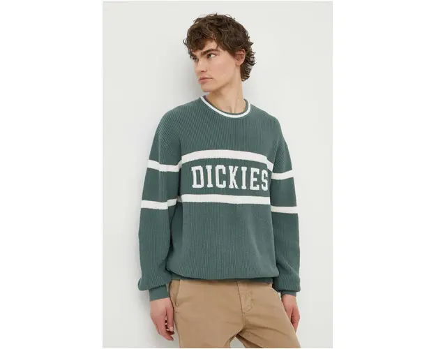 Dickies pulover de bumbac MELVERN culoarea verde, DK0A4YMC