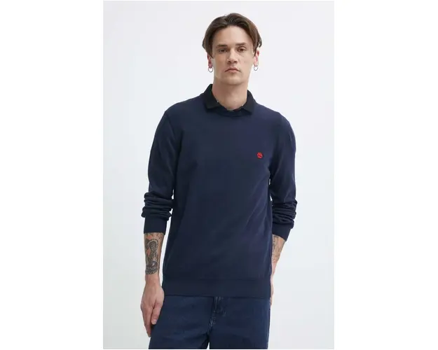 Timberland pulover de bumbac culoarea albastru marin, light, TB0A2BMM4331