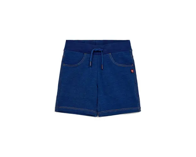 Lego pantaloni scurti copii culoarea albastru marin, talie reglabila
